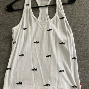 Nike white sneakers tank